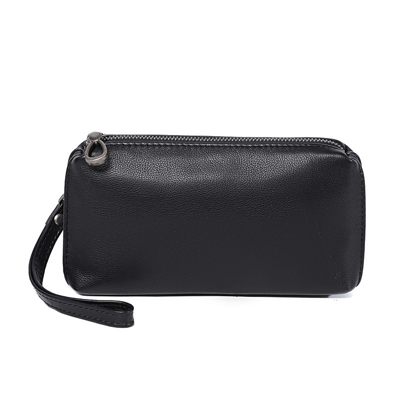 Place Card Holder - Men Genuine Leather Wallet Phone Bag
