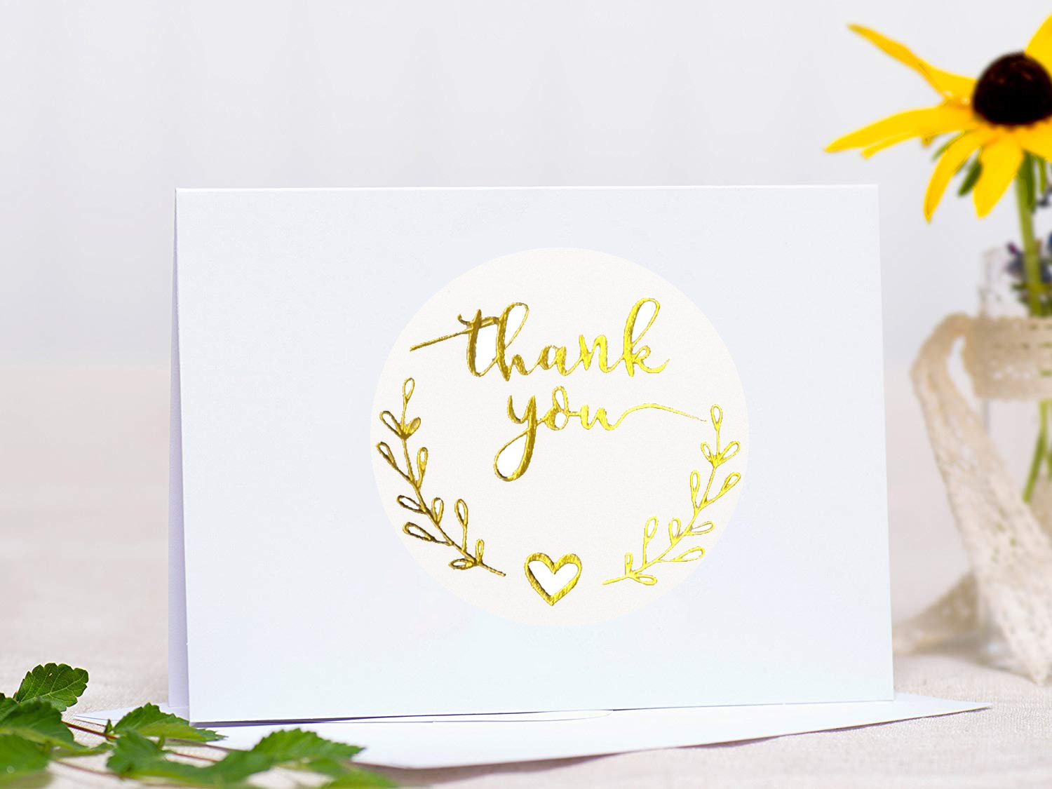 100-500pcs Gold Thank You Stic - Wedding Supply Business recension och pris