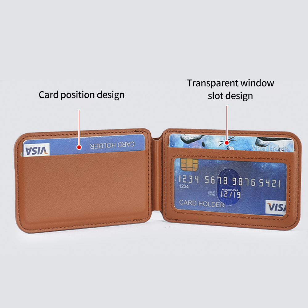 Luxury Leather Magnetic Wallet - Place Card Holder recension och pris