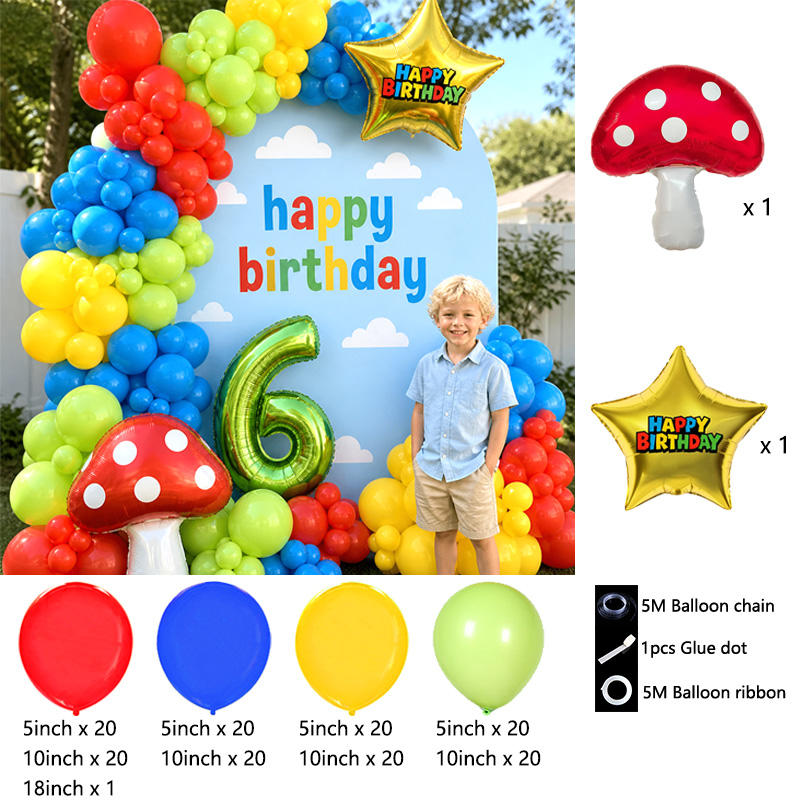 1set Red Blue Green Mushroom S - Wedding Superstar recension och pris