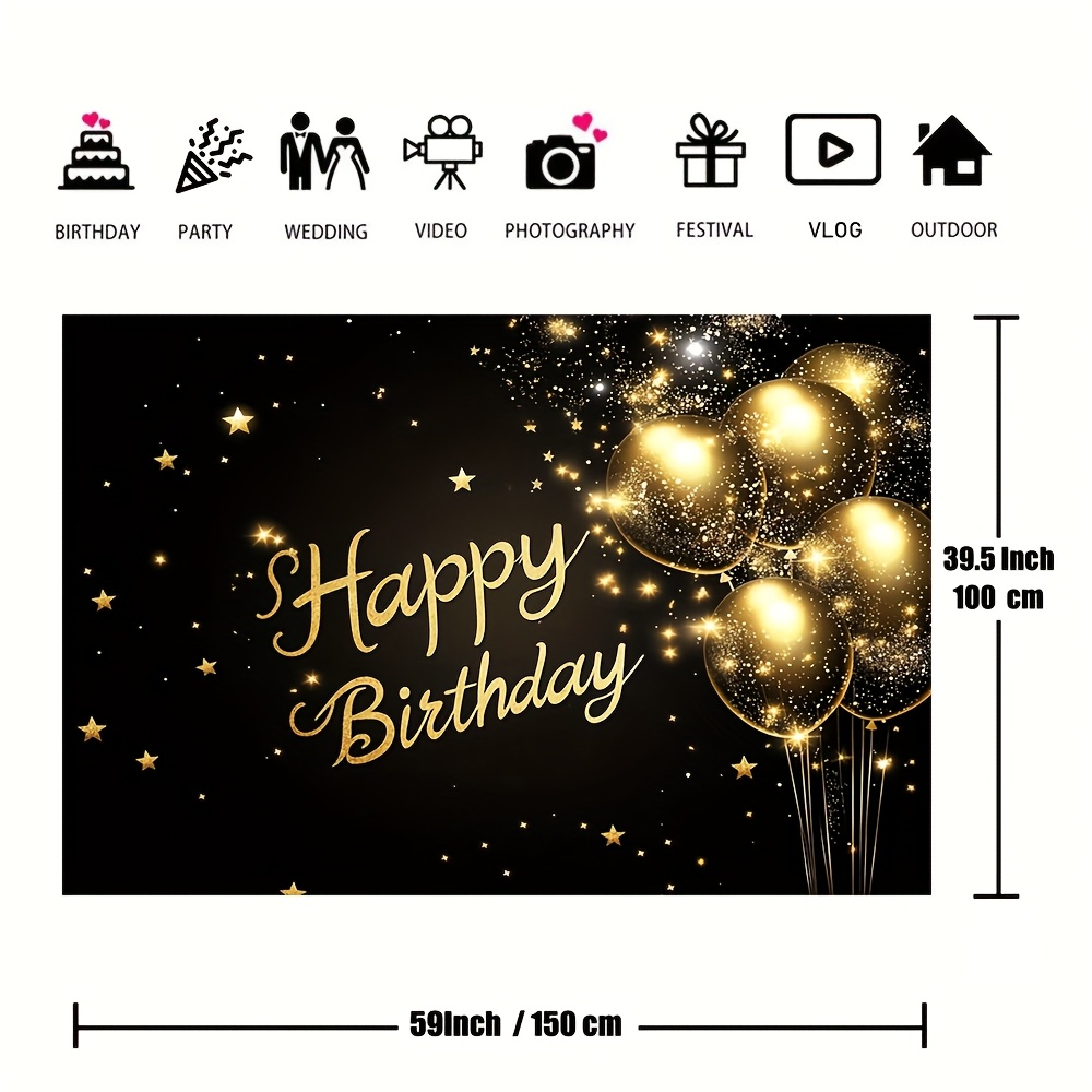 1pc super large black and gold - Wedding Superstar recension och pris