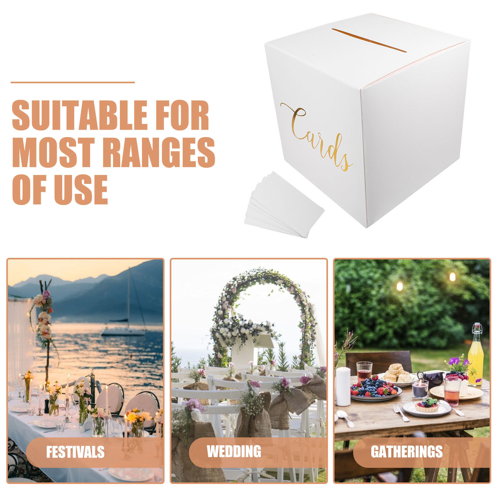 1Set Wedding Card Box Thick Pa - Wedding Card Box recension och pris