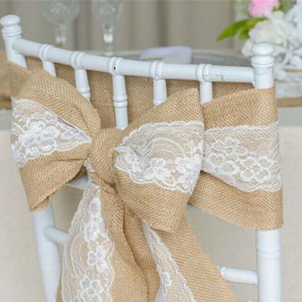 10PC Linen Chair Back Decorati - Supply Wedding Venue recension och pris