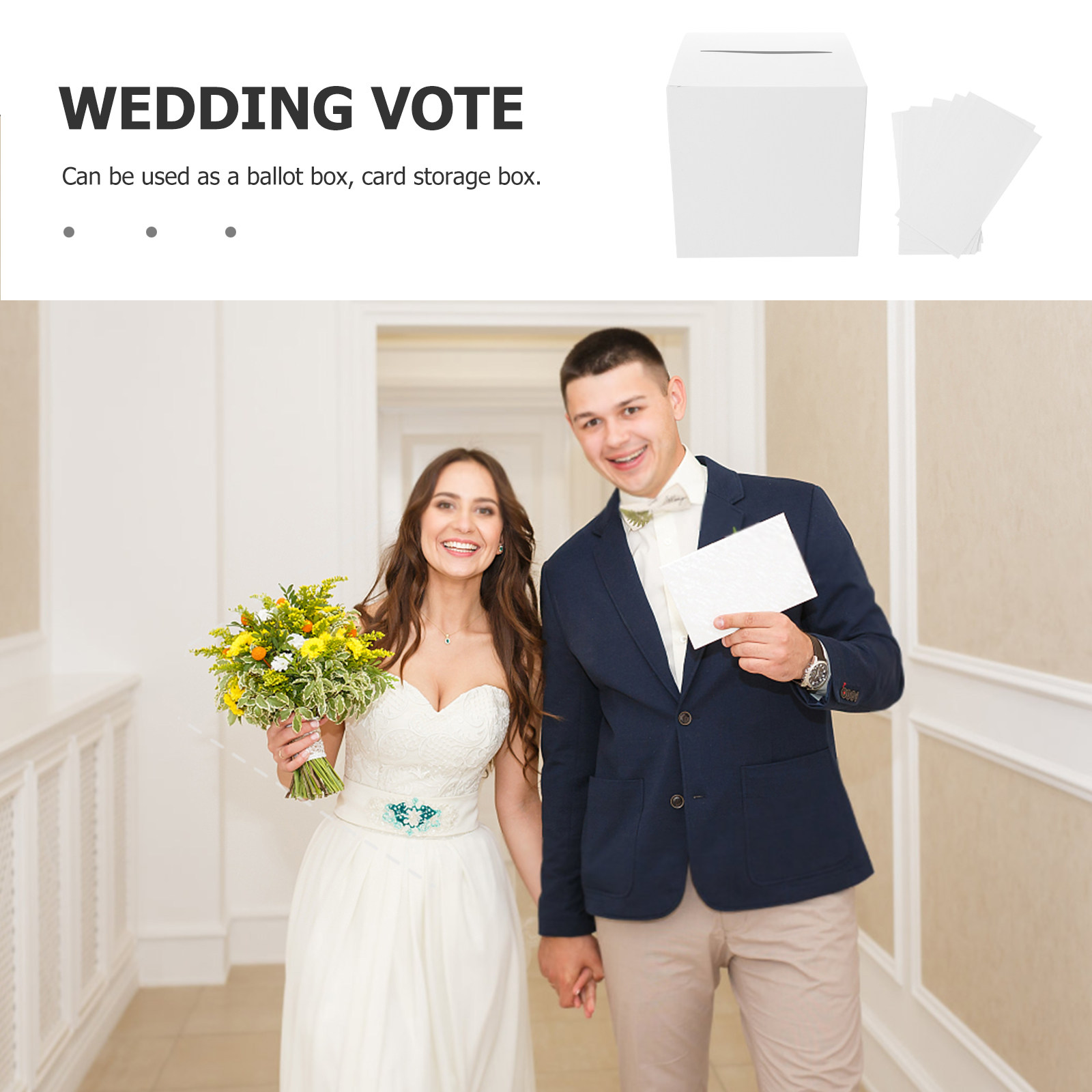 1Set White Wedding Card Box Pa - Wedding Card Box recension och pris