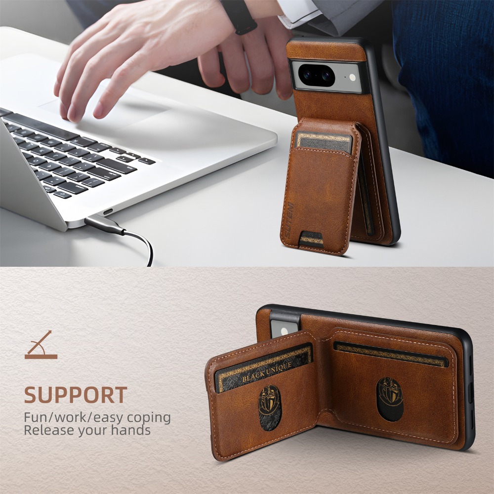 Luxury Wallet PU Leather Case  - Place Card Holder recension och pris
