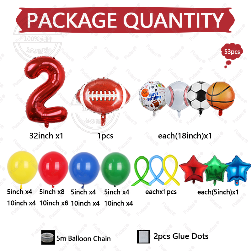 53Pcs Sports Theme 1-9th Birth - Supply Wedding Venue recension och pris