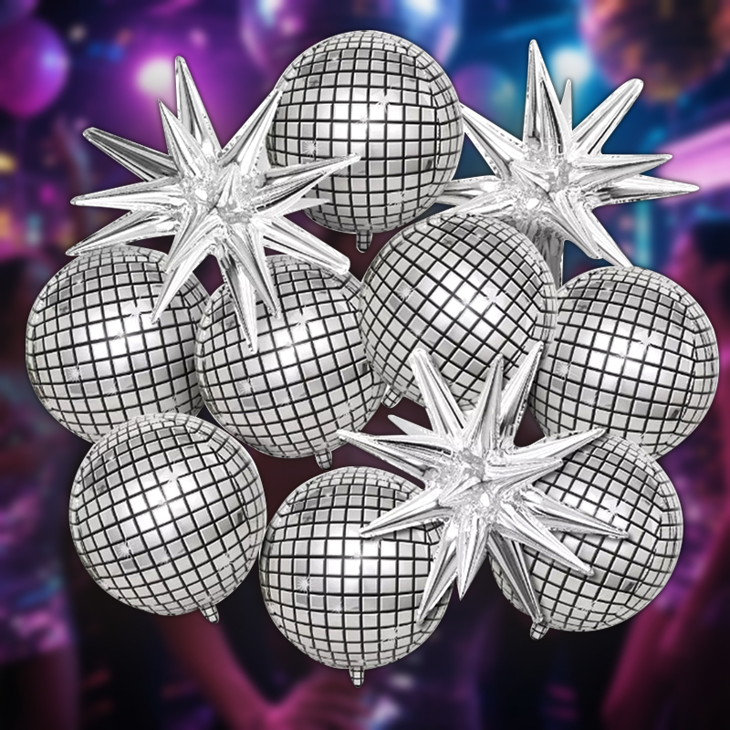 8pcs Silver Disco Explosion St - Supply Wedding Venue recension och pris