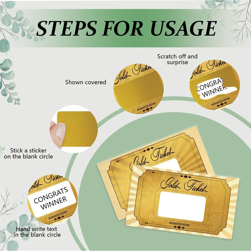 20 pcs Gold Scratch off Cards  - Wedding Supply Business recension och pris